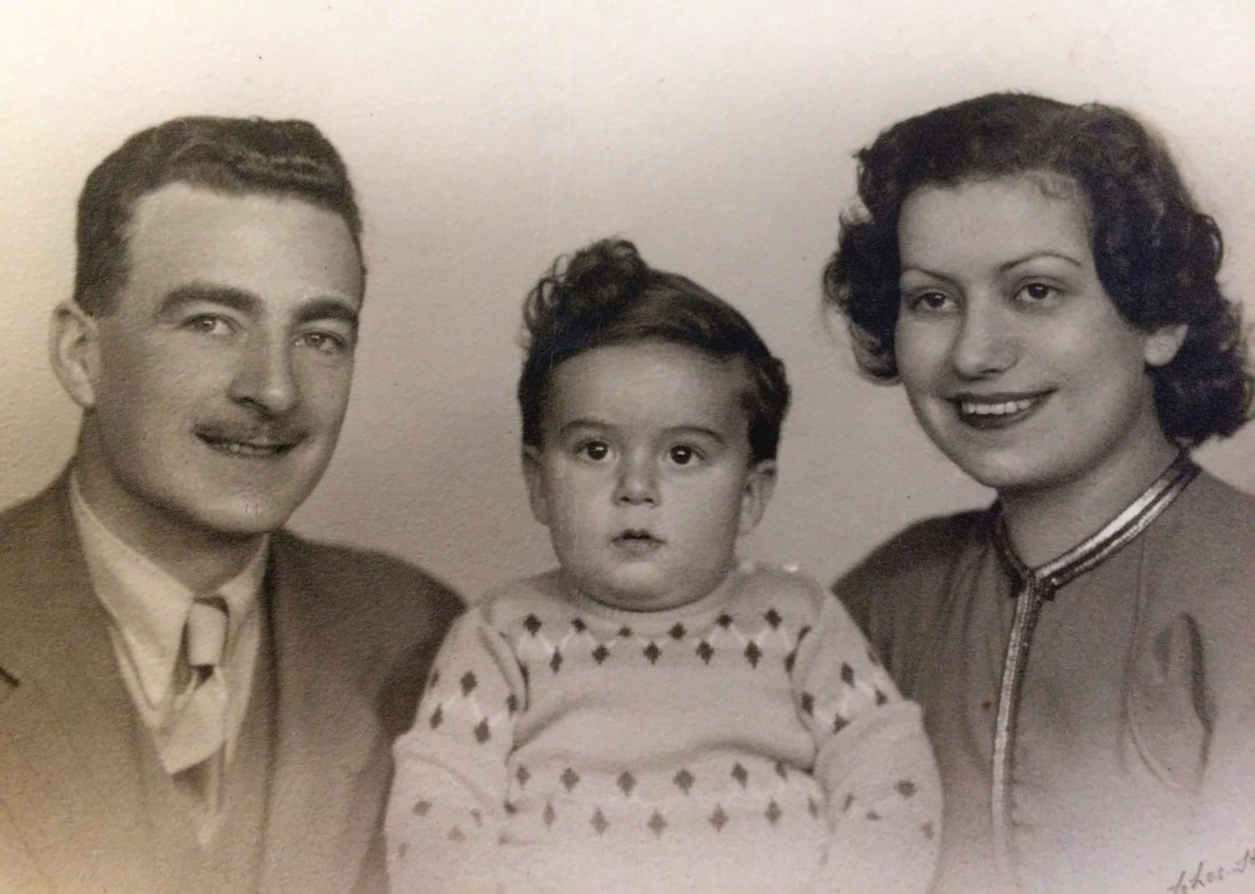 With his parents, Cairo