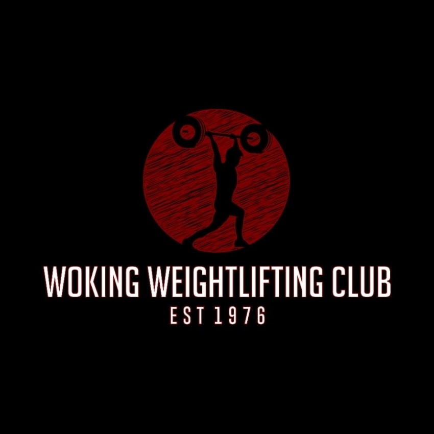 Woking Weightlifting Club logo, established 1976
